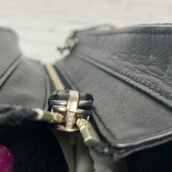 Coach Black Leather Taylor Bette Mini Satchel Handbag Crossbody Zip close - Picture 13 of 14